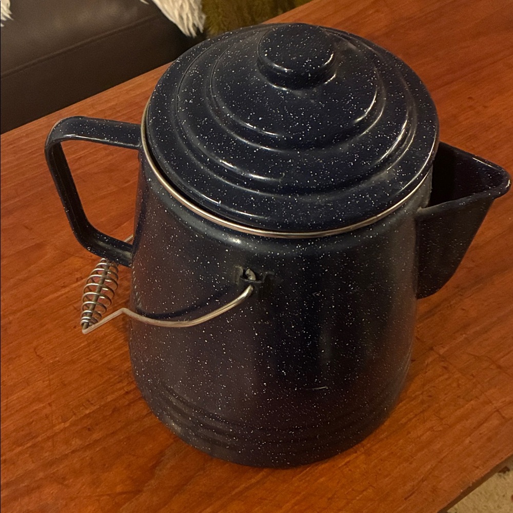 Enamelware Blue Coffee Percolator